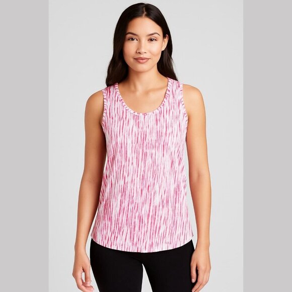 INC International Concepts White & Pink Sleeveless Top with Stud Details NWT - Picture 1 of 3